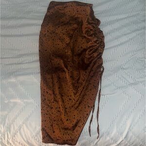 Brown Animal Pattern Skirt